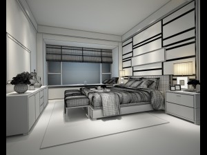 deluxe master bedroom design 25 3D मॉडल