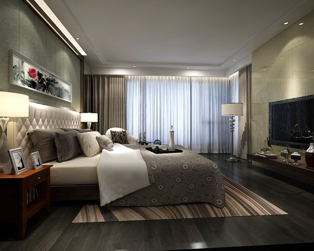 deluxe master bedroom design 26 3Dモデル .c4d .max .obj .3ds .fbx .stl .blend 
