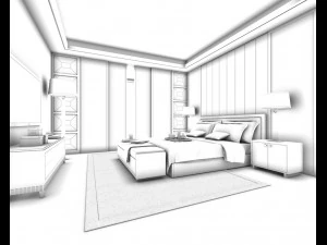 deluxe master bedroom design 27 3D Model