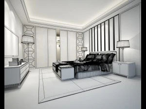 deluxe master bedroom design 27 3D Model