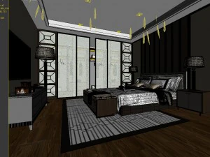 deluxe master bedroom design 27 3D Model