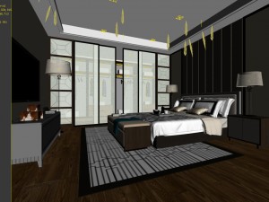 deluxe master bedroom design 27 3D Модель