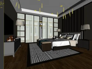 deluxe master bedroom design 27 3D Model