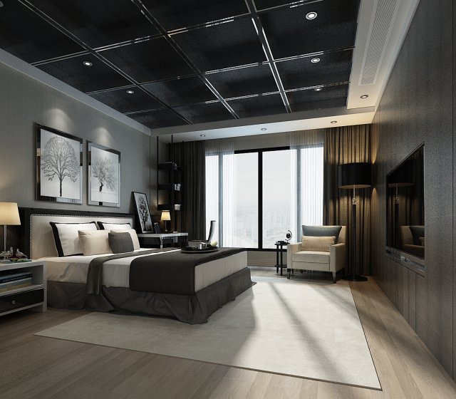 deluxe master bedroom design 28 3D Model .c4d .max .obj .3ds .fbx .stl .blend 