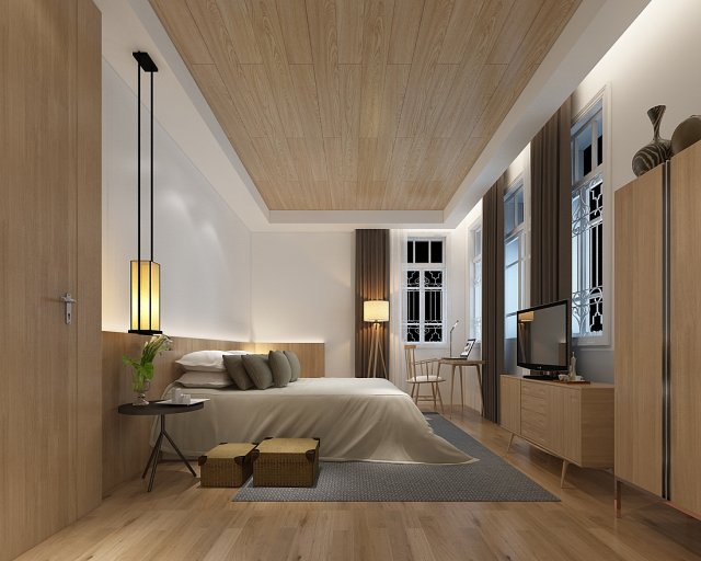 deluxe master bedroom design 29 3D Модель .c4d .max .obj .3ds .fbx .stl .blend 