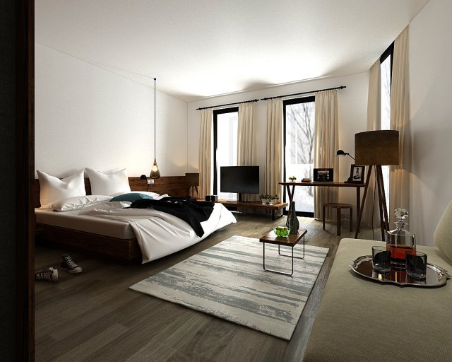 deluxe master bedroom design 30 3D Model .c4d .max .obj .3ds .fbx .stl .blend 