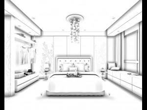 deluxe master bedroom design 31 3D Model