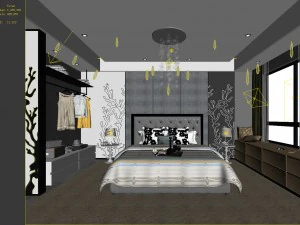deluxe master bedroom design 31 3D Model