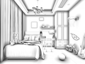 deluxe master bedroom design 32 3D Model