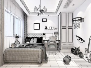 deluxe master bedroom design 32 3D Model