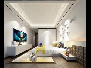 디럭스 마스터 침실 디자인 34 3D 모델