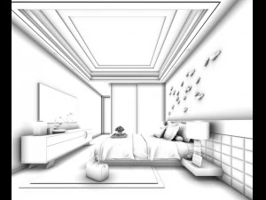 deluxe master bedroom design 34 3D Model