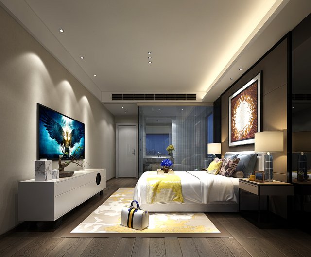 deluxe master bedroom design 36 Modello 3D .c4d .max .obj .3ds .fbx .stl .blend 