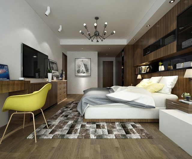 deluxe master bedroom design 37 3Dモデル .c4d .max .obj .3ds .fbx .stl .blend 
