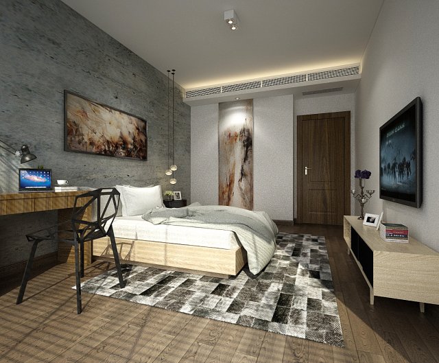 deluxe master bedroom design 38 Model 3D .c4d .max .obj .3ds .fbx .stl .blend 