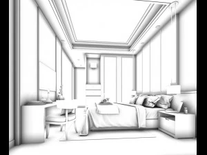deluxe master bedroom design 40 3D Model