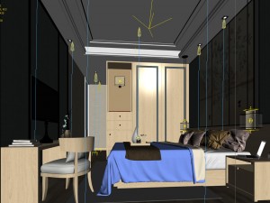 deluxe master bedroom design 40 Model 3D