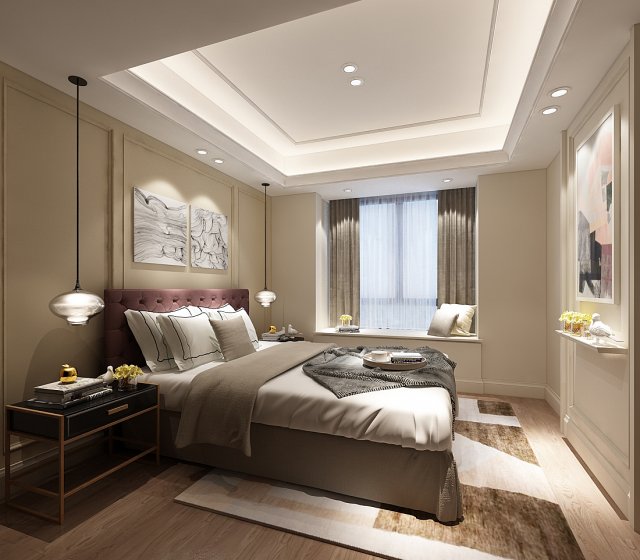 deluxe master bedroom design 41 Modèle 3D .c4d .max .obj .3ds .fbx .stl .blend 
