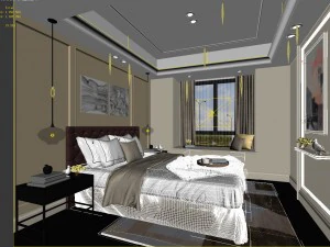 deluxe master bedroom design 41 3D Model