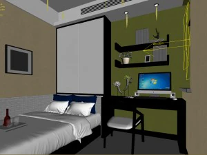 deluxe master bedroom design 42 3D Model
