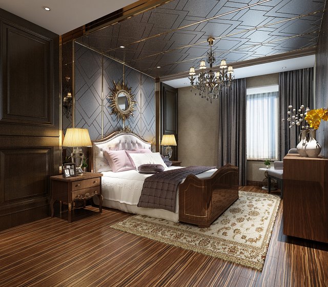 deluxe master bedroom design 46 3D Model .c4d .max .obj .3ds .fbx .stl .blend 