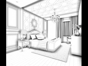 deluxe master bedroom design 46 3D Model