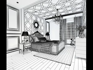 deluxe master bedroom design 46 3D Model