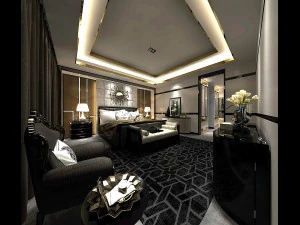 디럭스 마스터 침실 디자인 47 3D 모델