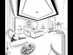 deluxe master bedroom design 47 3D Model