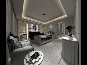 deluxe master bedroom design 47 3D Model