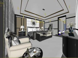 deluxe master bedroom design 47 3D Model
