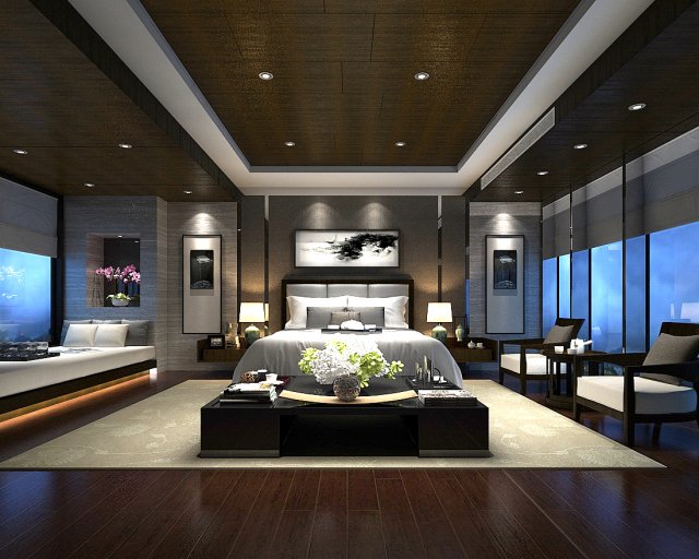 deluxe master bedroom design 48 3D मॉडल .c4d .max .obj .3ds .fbx .stl .blend 