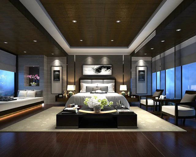 deluxe master bedroom design 48 3D Model .c4d .max .obj .3ds .fbx .stl .blend