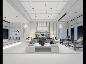 deluxe master bedroom design 48 3D Model