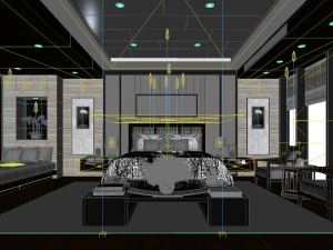 deluxe master bedroom design 48 3D Model