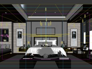 deluxe master bedroom design 48 3D मॉडल