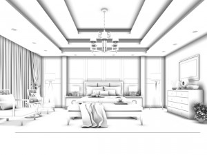 deluxe master bedroom design 50 3D-Modell