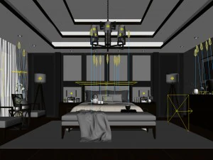 deluxe master bedroom design 50 3D Model