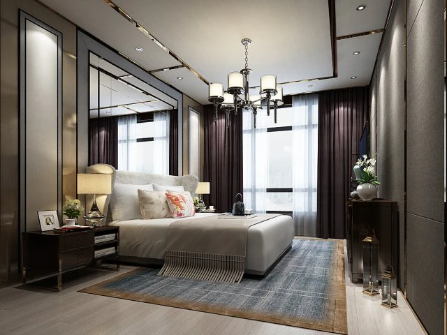 deluxe master bedroom design 51 3D Model .c4d .max .obj .3ds .fbx .stl .blend 