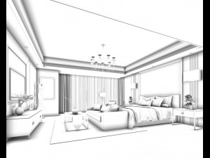 deluxe master bedroom design 53 3D Model
