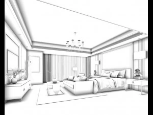 deluxe master bedroom design 53 3D Model