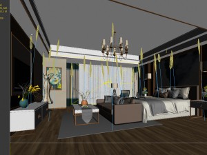 deluxe master bedroom design 53 3D Model