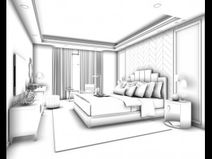 deluxe master bedroom design 54 3D Model