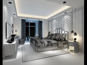 deluxe master bedroom design 54 3D Model