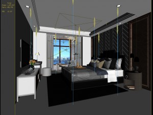 deluxe master bedroom design 54 3D Model