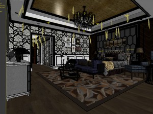 deluxe master bedroom design 55 3D मॉडल