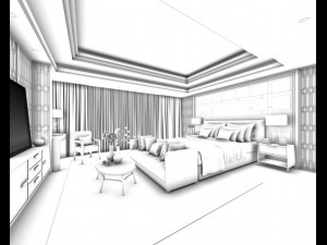 deluxe master bedroom design 58 Model 3D