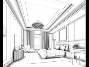 deluxe master bedroom design 60 3D Model