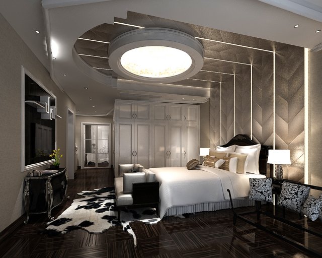 deluxe master bedroom design 61 Modelo 3D .c4d .max .obj .3ds .fbx .stl .blend 