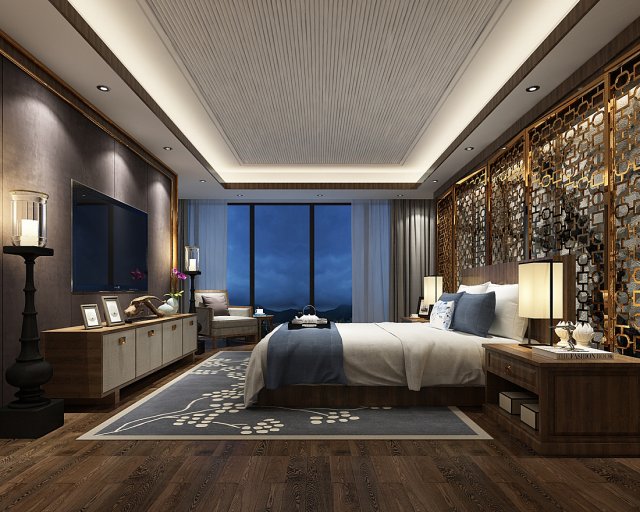 deluxe master bedroom design 62 3D 모델 .c4d .max .obj .3ds .fbx .stl .blend
